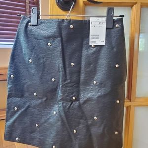 H & M Faux Leather Skirt size 2.